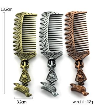 China Wholesale Hairdressing Comb Hotsale Hairdressing Gifts Vintage Metal Hair Comb for sale