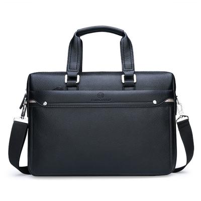 China High Quality Conference Bags PU Leather Large Capacity Men's Handbag Business Briefcase 14 Inch Computer Bag Shoulder Launched Tide Men's Bag for sale