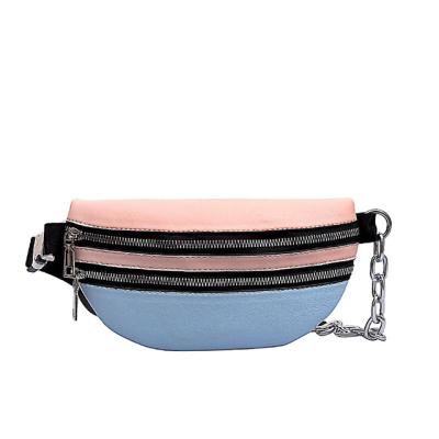 China High quality 2019 new style fashion mini casual youth hit color messenger bag girl trend trunk bag zipper chain shoulder bag for women for sale