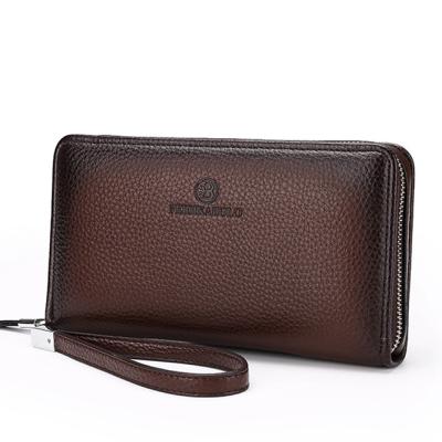 China Fashoion men's clutch bag zipper wallet multi-card thickening casual men's handbag tide long fashion men's handbag for sale