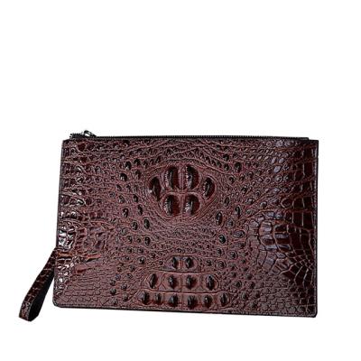 China Three-dimensional ultra-thin large-capacity fashion envelope pattern high-grade men's clutch bag crocodile tide casual men's bag for sale