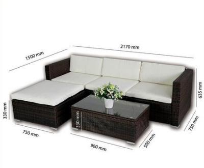 China 2014 popular rattan L shape sofa set for sale