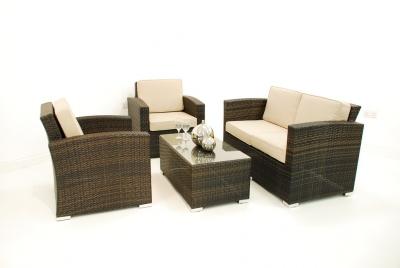 China Rattan garden furniture 2+1+1 sofa coffee table for sale