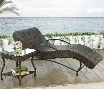 China Modern garden rattan chaise lounge furniture for sale