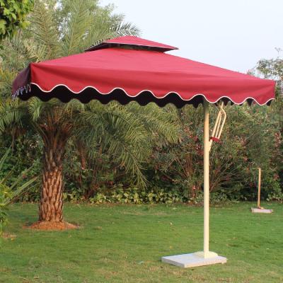 China 3m sun umbrellas used patio advertising umbrellas red for sale