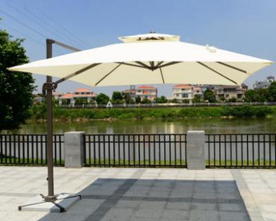 China 2.5m sun umbrellas used patio advertising umbrellas white for sale