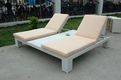 China Double garden sun lounger outdoor beach lounger for sale