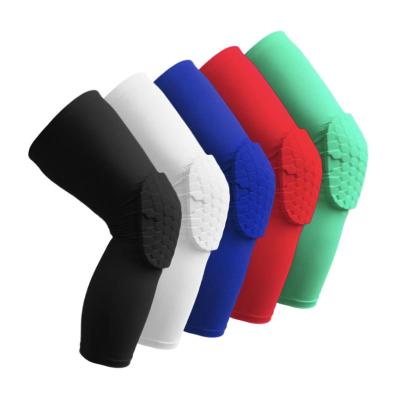 China Wholesale Eco-frendly Anti-collision Breathable Knee Brace Bee Network Knee Pad Basketball Volleyball Honeycomb Protector Protector for sale