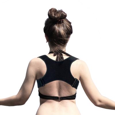 China New Arrival Black Adjustable Back Support Scoliotone Comfortable Elastic Fabric Breathable.posture Corrector High Easy To Wear Back Brace for sale