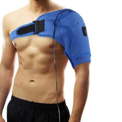 China Breathable New Arrival Electric Heating Shoulder Brace Massage Rehabilitation Therapy Device Keep Warm Hot Compress Shoulder Brace for sale