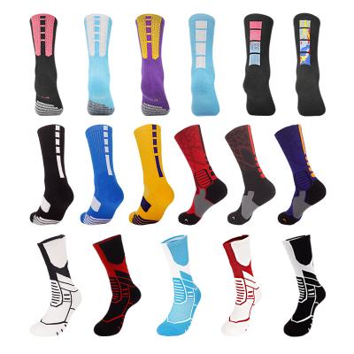 China New Design Breathable Towel Bottom Bumps Thickened Non-slip Structure Mesh Basketball Socks Breathable Buffer Structure Elastic Force for sale