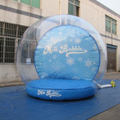 China Adverstising Christmas Outdoor Decorations Giant Snow Globe Bubble Tent for sale