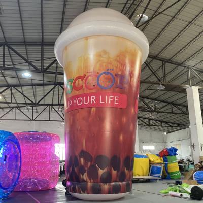 China Adverstising Event Decoration Advertising Promotion Model Giant Inflatable Pearl Milk Tea Cup for sale