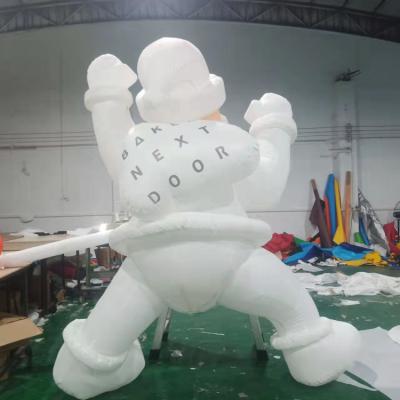 China Adverstising Customized White Inflatable Wall-Mount Santa Claus for sale