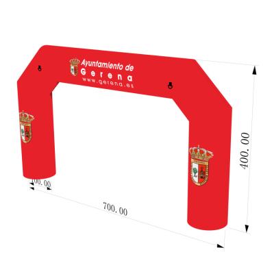 China Custom Red Adverstising Factory Inflatables Archways / Inflatable Entrance Arch For Event for sale