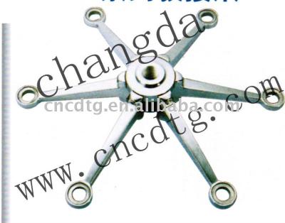 China Stainless steel construction hardware-six-arms stainless steel spider for curtain wall for sale