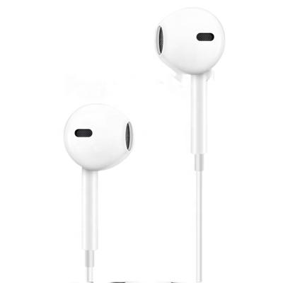 China Hot Sale Factory Wholesale Original Quality Half-In-Ear Wired Earphones Earphone With MIC For iPhone 7/8/X/11/12 for sale