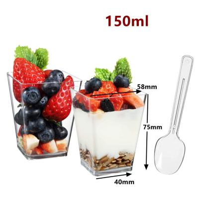 China Factory Direct Selling 150ml Food Grade Transparentes Mousse Dessert Cup Cake Ice Cream Appetizer Sustainable Plastic Cup for sale