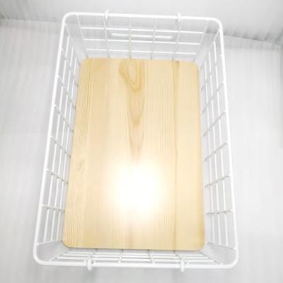 China Viable Professional Simple Wood Storage Rack Metal Row Small Rectangular Kitchen Maker Baskets for sale