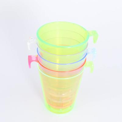 China Factory direct sales high high standard clear color shot 2.0oz colorful shot glass plastic glass-glass with hook for sale