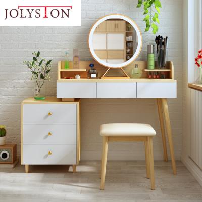 China Bedroom Furniture Adjustable Dressing Table Designs (Height) Modern Makeup Vanity Table Set Bedroom Mirror Dressers for sale