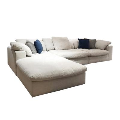 China Nordic Modern Living Room Modular Deep Couch Sofa Furniture Modular Sectional Long Sofa With Feather Down for sale