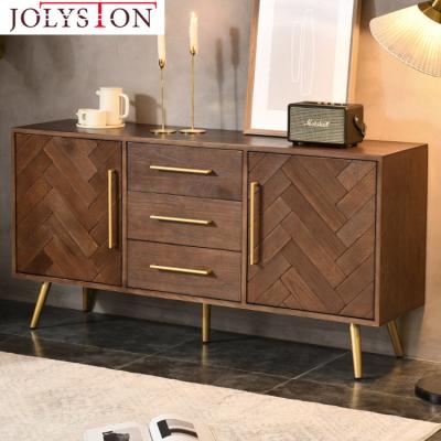 China Modern (Height) Gold Adjustable Sideboard Cabinet Sideboard Pressed Wood Storage Cabinet With Drawers for sale