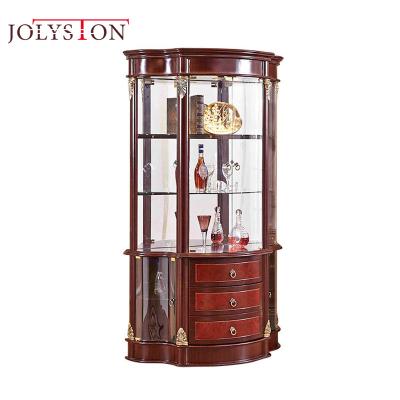 China (Size) Modern Adjustable Living Room Furniture Floor Wine Cabinet Red Wine Color Sideboards for sale