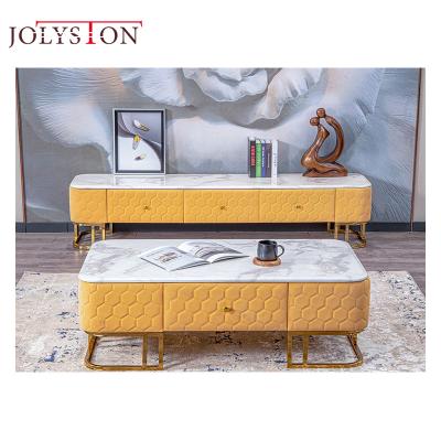 China Extendable Modern Free Sample Wooden Marble Coffee Table for sale