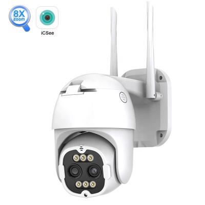 China Human Motion Tracking Home Hybrid Alexa 4K 8X Zoom Security Cameras Google Support 2.5 Inch Surveillance IP Auto Path Cameras for sale