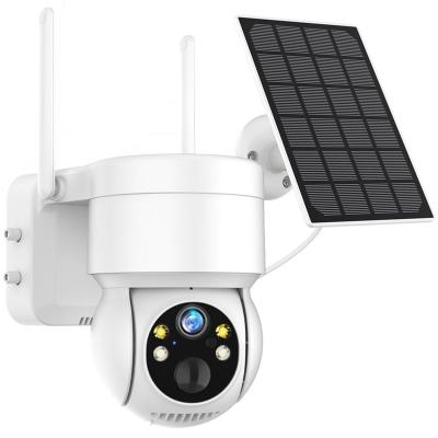 China Human Motion Tracking 4MP Solar Wifi Camera Rechargeable Battery Powered Solar Outdoor PTZ Wireless Security Camera IP Camera for sale