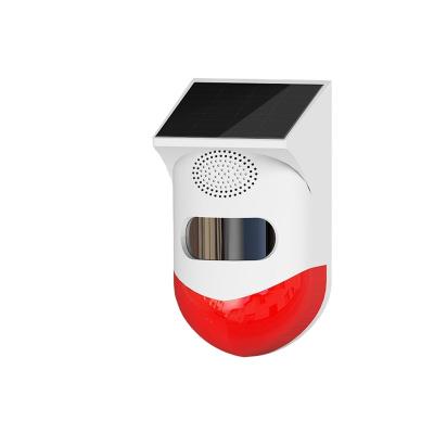 China Tuya Smart WiFi Motion Detector Waterproof Remote Control PIR Wireless Strobe Siren Detector Solar Infrared Outdoor Sound Alarm TY-PIR-001 for sale