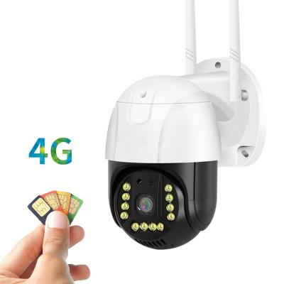 China Outdoor Human Motion Camera SIM Card Security Camera 4G LTE 3MP PTZ CCTV Surveillance Color Night Vision Tracking Motion Detect Auto Tracking for sale