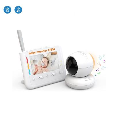 China Music Player Manufacture 4.3 Inch LCD Display Baby Monitor 1000ft Transmission Range Video Nanny Baby Camera for sale