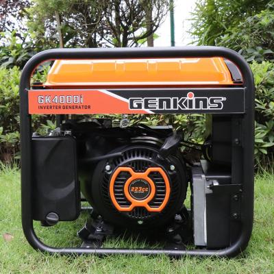 China New Open Frame 3.6kw Inverter Generator GK4000i Gasoline Generator 10L for sale