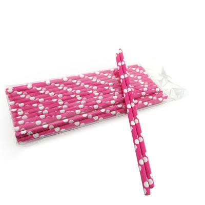 China Eco - Friendly Colorful Custom Printed Disposable Biodegradable Drinking Paper Straws for sale