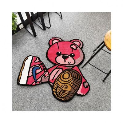 China Stain Resistant Shape Polyester 8ft Custom Logo Kids Handmade Custom Handtufted Blankets , Acrylic Custom Blanket for sale