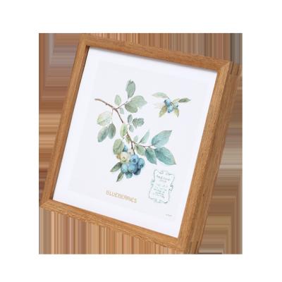 China Eco-friendly photo frame solid teak wood can be customized to set the table and to hang the wall for sale