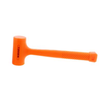 China Multifunctional Machinist Hammer 0.5Lb Orange Dead Blow Rubber Hammer for sale