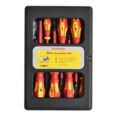 China Tip S2 Polished Special Steel 8Pcs VDE Insulated Screwdriver Set for sale