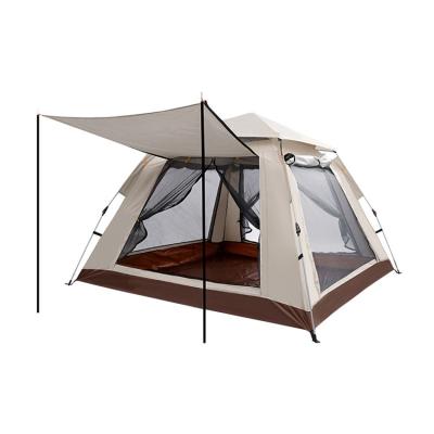 China Camouflage/Field Game 210D oxford cloth Outdoor 4 Persons High Quality Large Camping Waterproof Tent for sale