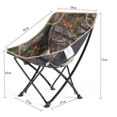 China Modern Wholesale Portable Outdoor Stainless Steel Oxford cloth folding Beach Moon chair for sale