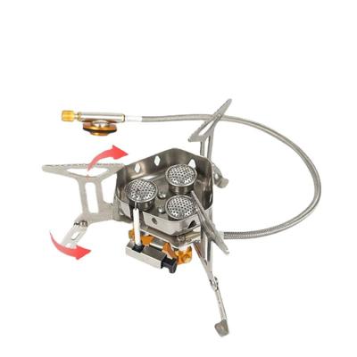 China Butane Factory direct sales outdoor Portable Windproof Three star camping stove for sale