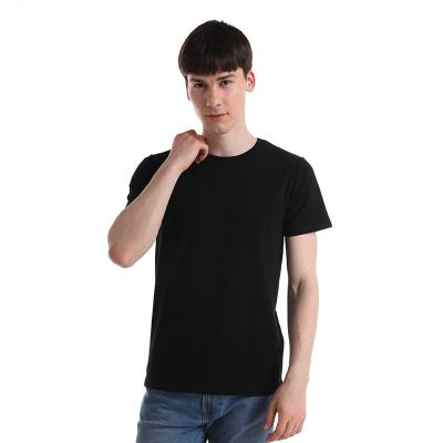 China 2021 Summer New Brand Fashion Men's Plus Size Round Cotton Short Sleeve T-shirt Half-covered Neck Boys Bottoming Fashionable Shirt Tops for sale