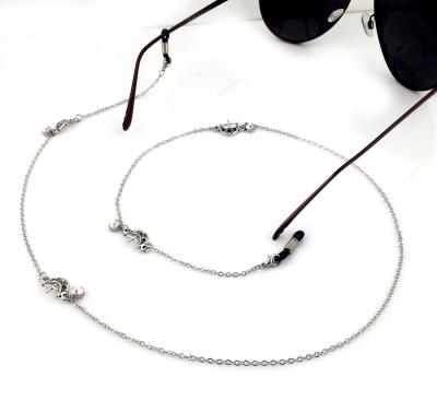 China For Decoration Star Sunglass Strap Rope Monocle Chain Moon Silver Single Star Crystal Sunglasses Chains for sale