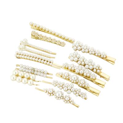 China 2019 New Nice Fashion Retro Full Pearl Hairpin Alloy Trendy Hair Clips for sale