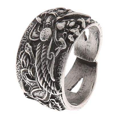 China For Decoration Men Wholesale Viking Dragon Ring Animal Men Ring Fashion High Quality Jewelry for sale