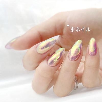 China Aurora Cellophane Laser Glass Nail Nail Art Paper Sticker Cellophane Stickers New Colorful for sale