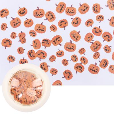 China Nail Wood Waste Wood 2021 Halloween Magic Chips Glitters For Nail Art Decoration 50Pcs Nail Flake Colorful Sequins for sale