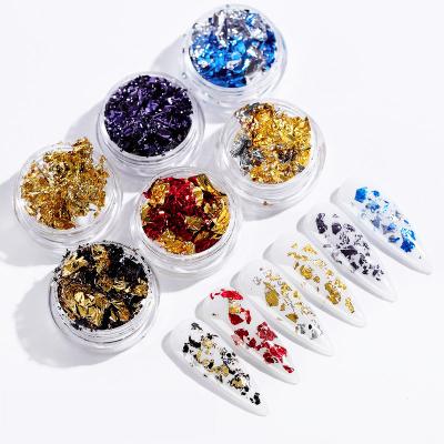 China Party Shiny Colorful Loose Broken Flake Laser Nail Glitter Sequins For Nail Art Decoration for sale